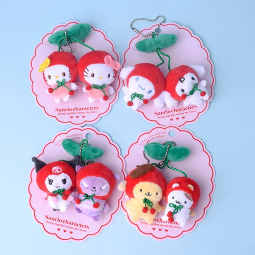 Sanrio Cherry Plush Keychain Pendant