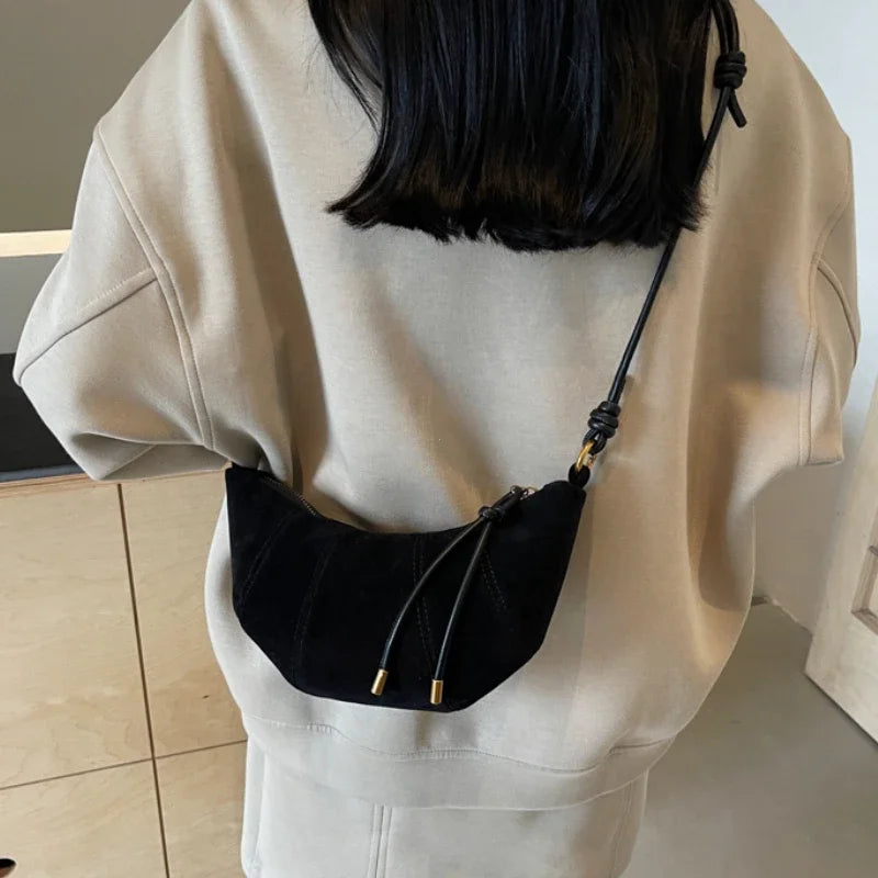 Velvet Material Zipper High Quality Shoulder Bag