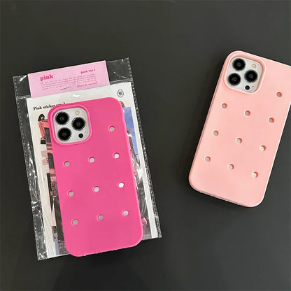 Crocs Charms Silicone iPhone Case with Holes – Fun Customizable Cover
