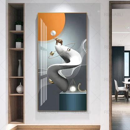 Abstract Geometric Wall Art Canvas Poster – Modern Nordic Decor