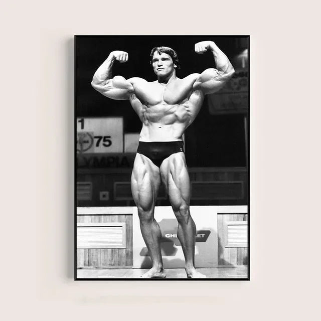 Arnold Schwarzenegger Motivational Gym Poster – Bodybuilding Wall Art