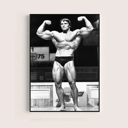 Arnold Schwarzenegger Motivational Gym Poster – Bodybuilding Wall Art