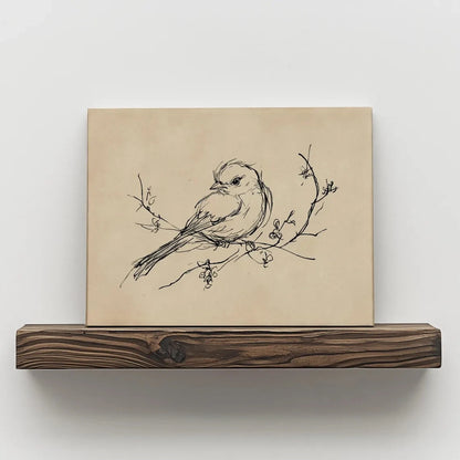 Bird Sketch Wall Art Print – Minimalist Nature Line Drawing Poster