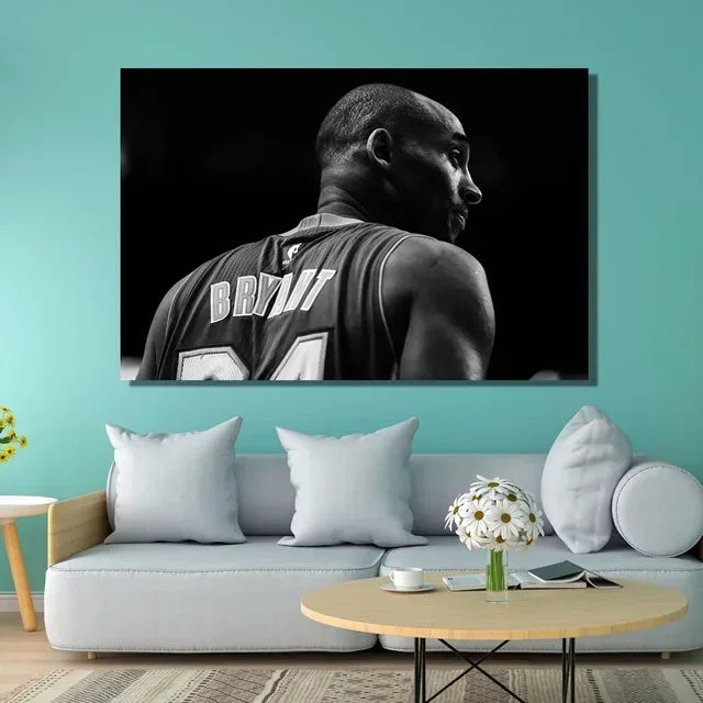 Basketball Legends Canvas Poster – Kobe, LeBron & More Wall Art