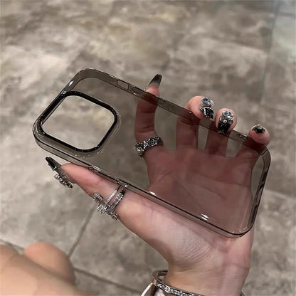 Crystal Clear Hard PC Case for iPhone 11–17 Series