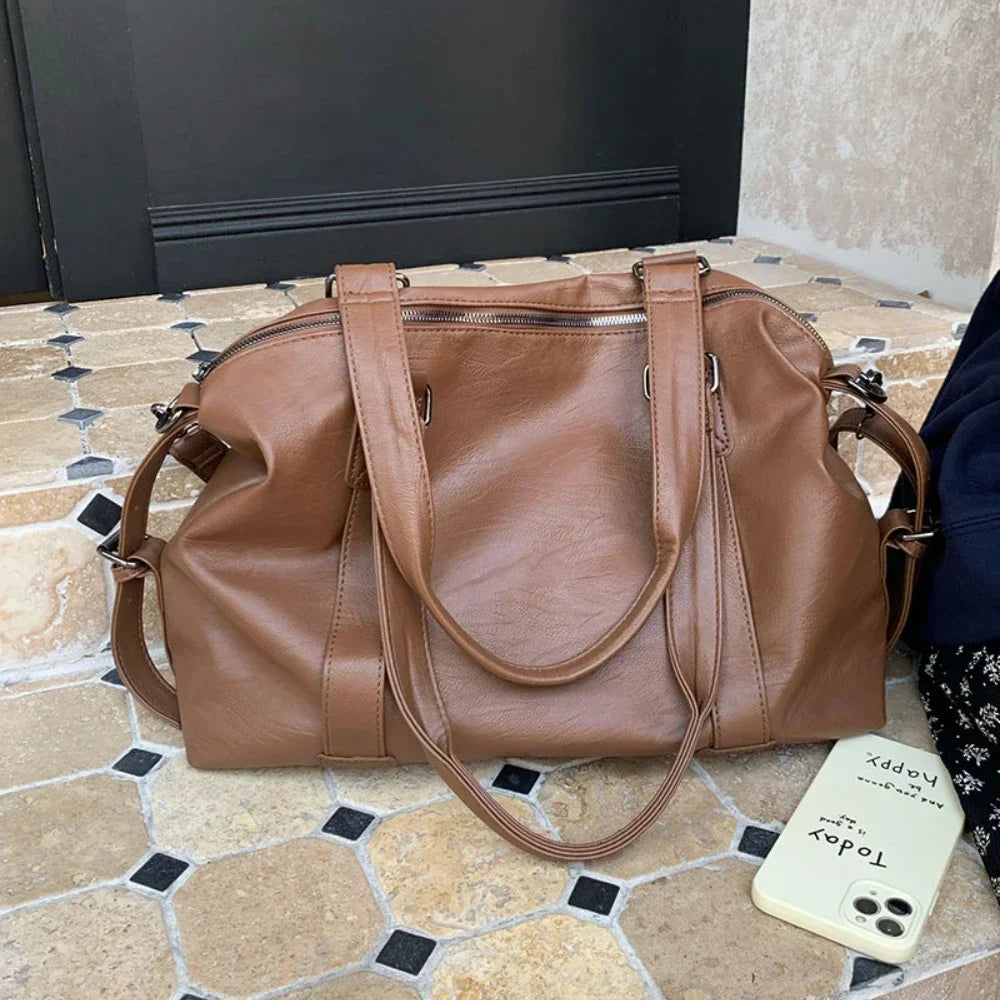 Large Capacity Black Shoulder Bags