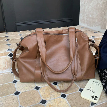 Large Capacity Black Shoulder Bags