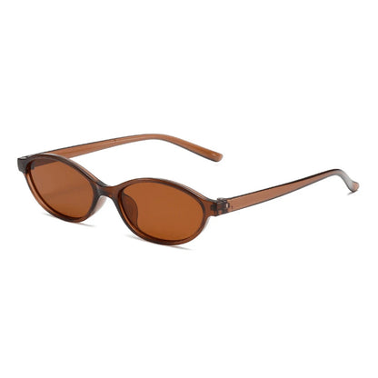 Retro Oval Cat Eye Sunglasses for Women – UV400 Small Frame