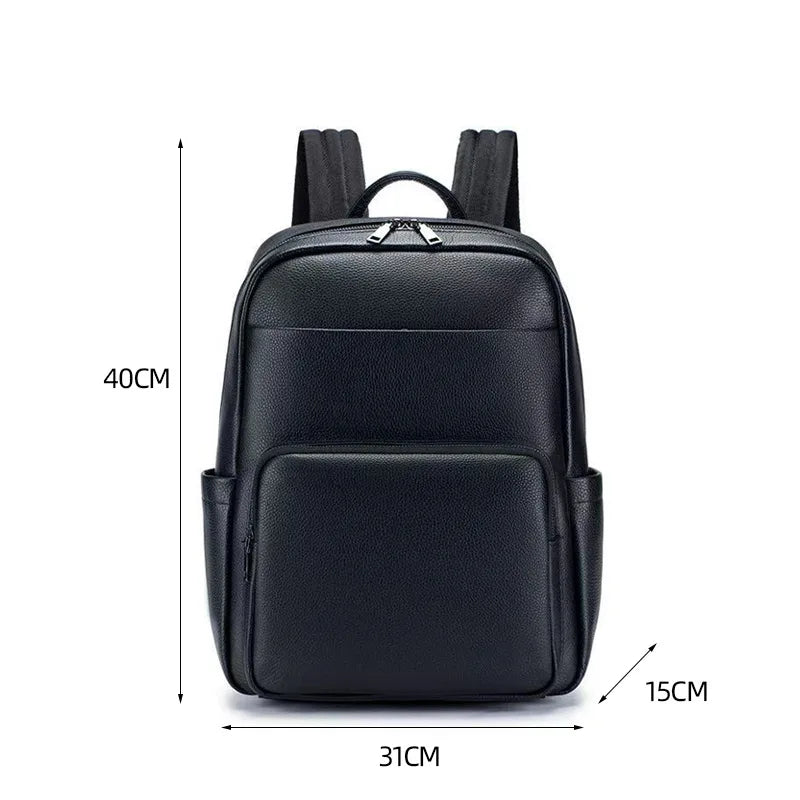 Genuine Leather Men's Backpack – Large Luxury