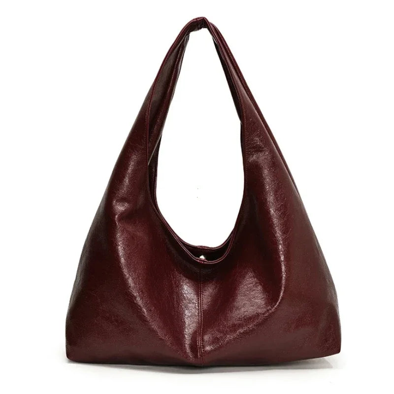 Large Capacity PU Leather Hobo Underarm Bags