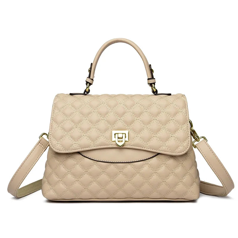 Designer Leather Handbag for Women – Multilayer Crossbody Shoulder Bag