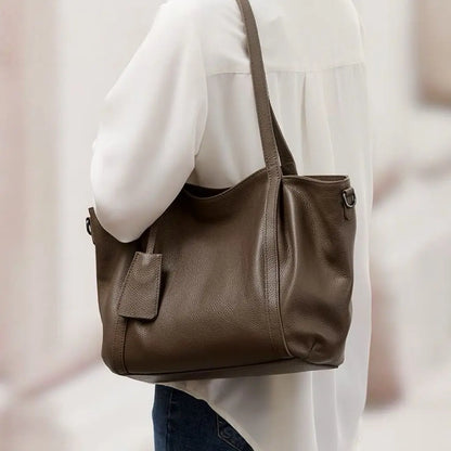 Genuine Leather Women's Large Tote Bag – Vintage Shoulder Handbag
