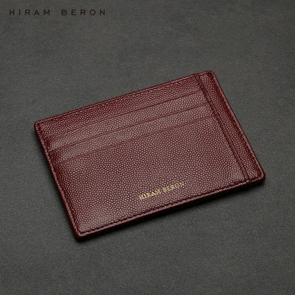 Hiram Beron Personalized Leather RFID Blocking Credit Card Holder