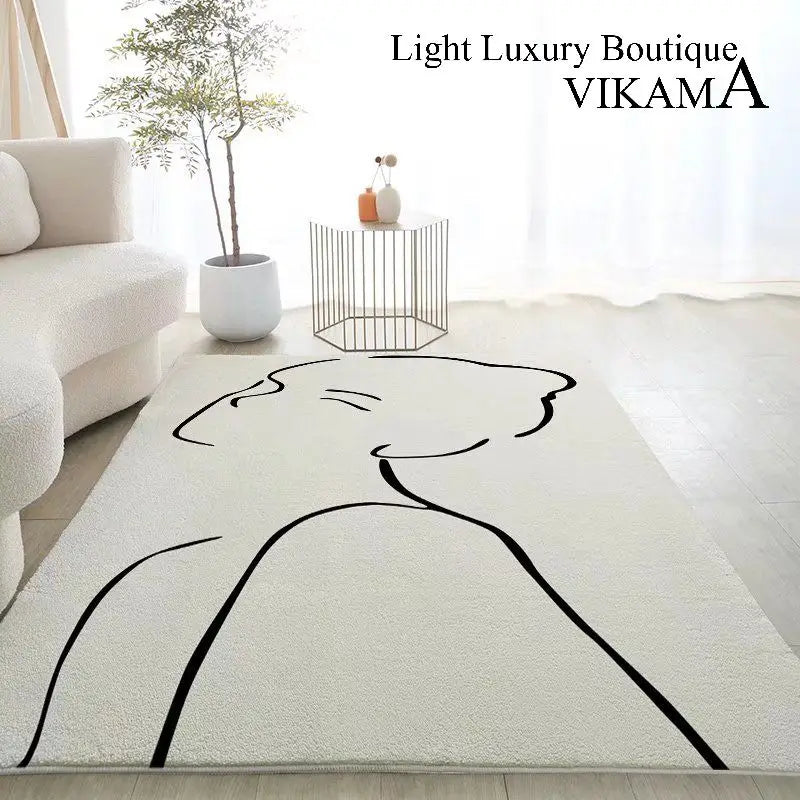 Nordic Geometric Area Rug – Soft Lint-Free Living Room & Bedroom Carpet