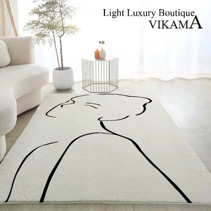 Nordic Geometric Area Rug – Soft Lint-Free Living Room & Bedroom Carpet
