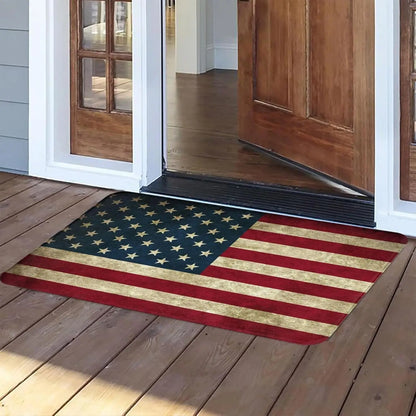 American Flag Patriotic Doormat – Anti-Slip Indoor Outdoor Welcome Mat