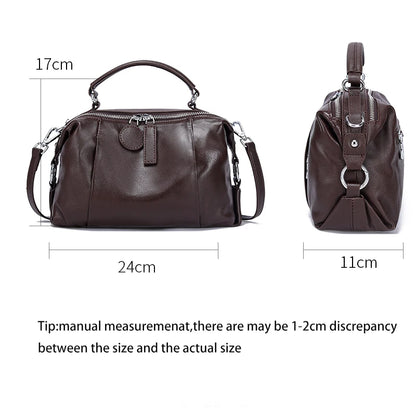 Retro Women's Genuine Cowhide Leather Shoulder Bag