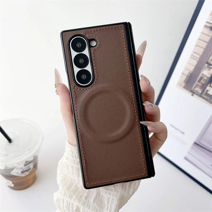 Samsung Galaxy Z Fold Vegan Leather MagSafe Case – Wireless Charging Compatible