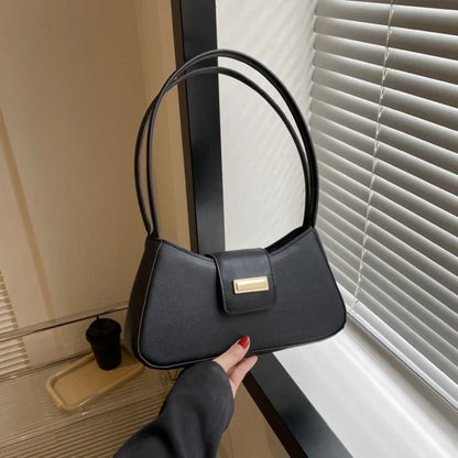 Minimalist Shoulder Bag for Women Simple Solid Color Underarm Bag