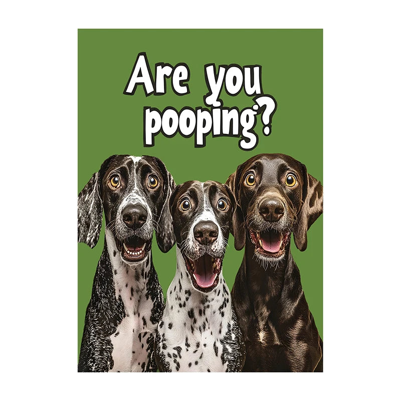 Funny Cow Poster – Are You Pooping? Farm Animal Bathroom Art