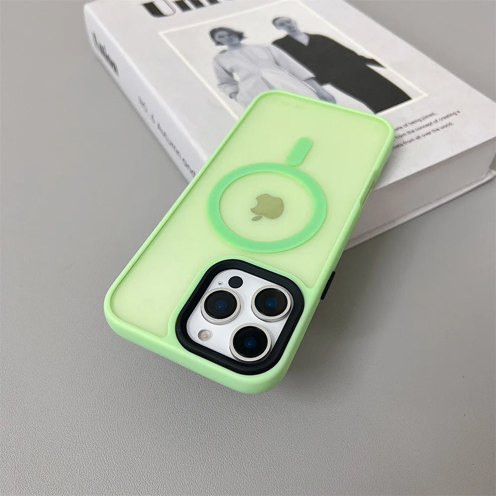 MagSafe iPhone Case – Magnetic Wireless Charging Shockproof Matte Cover