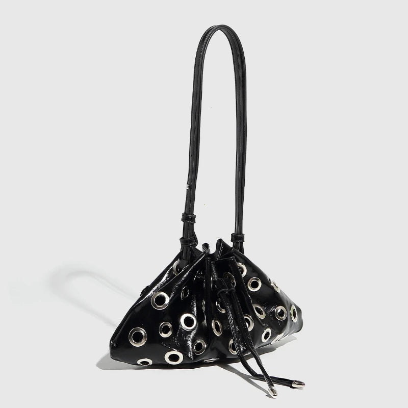 Women Metal Stud Y2k Shoulder Bag