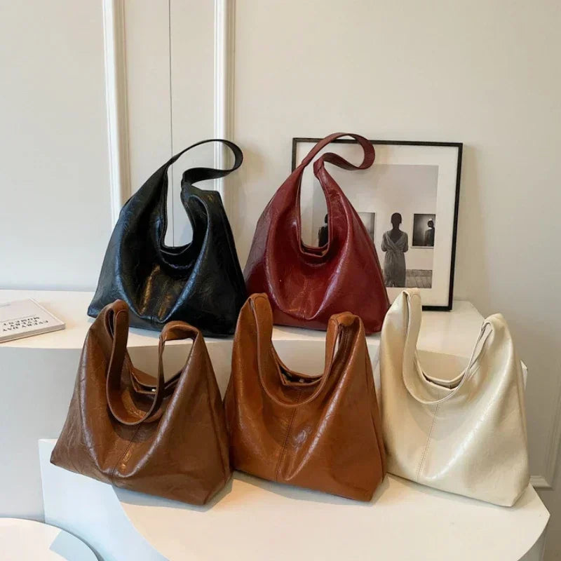Soft PU Leather Shoulder Bag for Women Wedding Totes