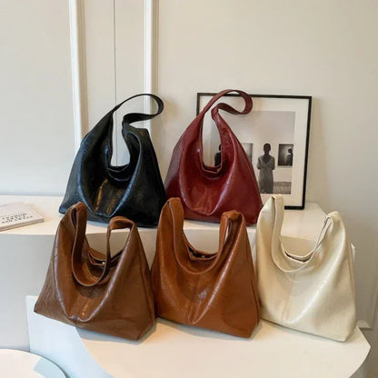 Soft PU Leather Shoulder Bag for Women Wedding Totes