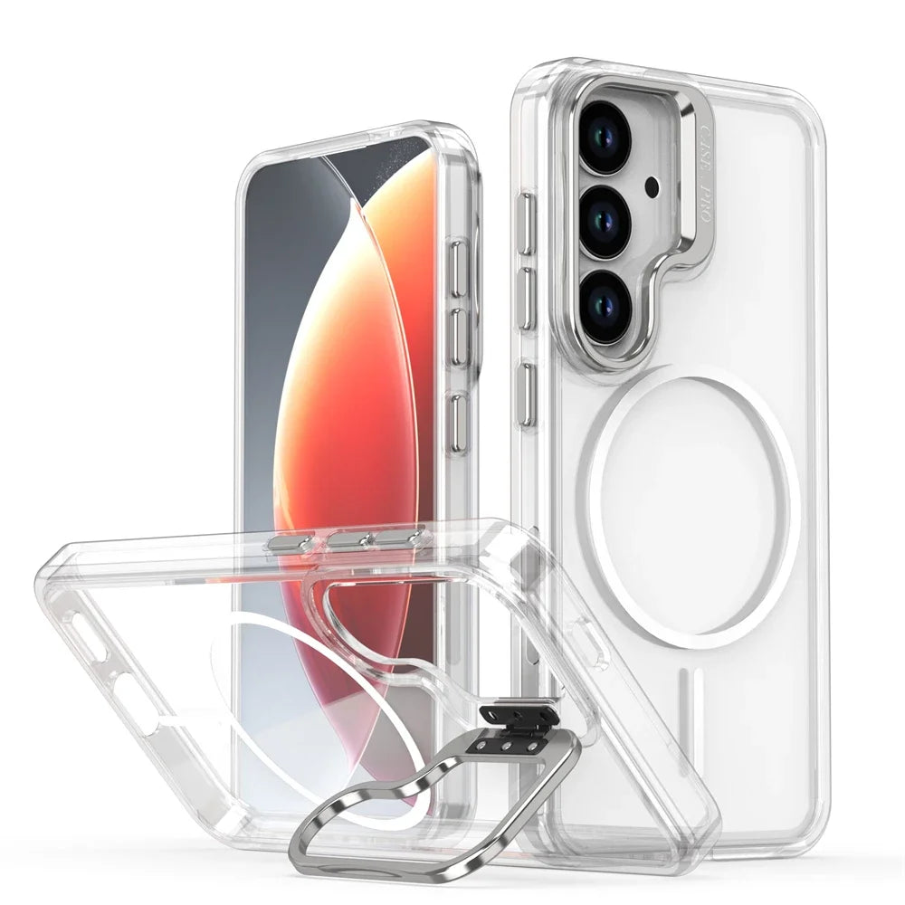 MagSafe Clear Kickstand Case for Samsung Galaxy – S25 / S24 / S23 / A-Series