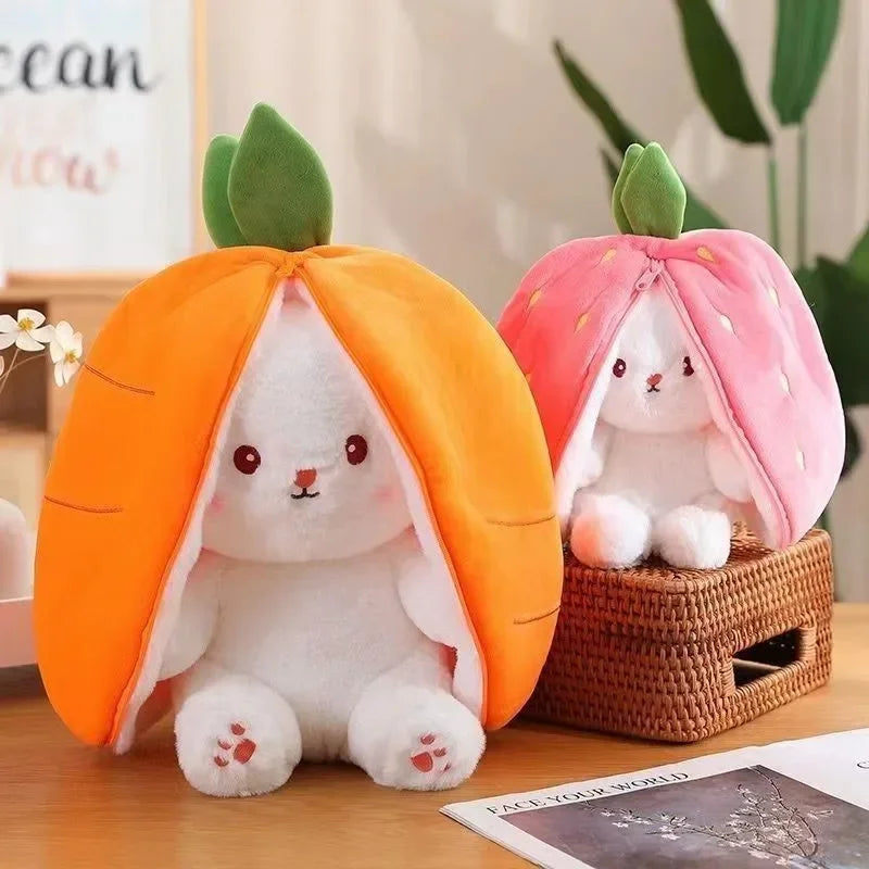 Strawberry Carrot Bunny Plush Toy 25cm