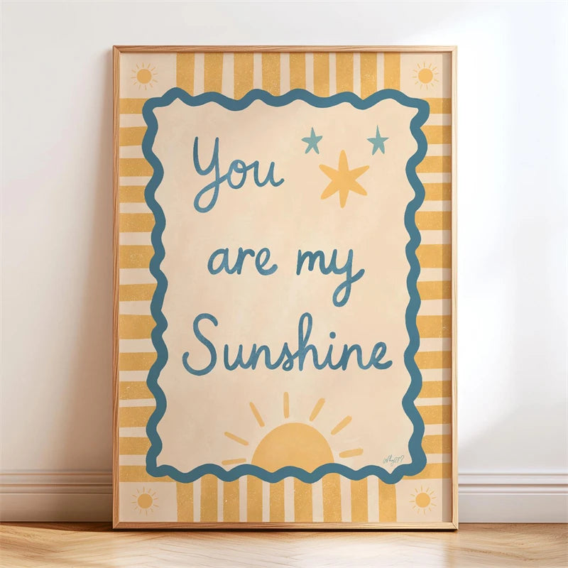 Boho Kids Wall Art Poster – Unicorn Motivational Print for Nursery & Girls Room