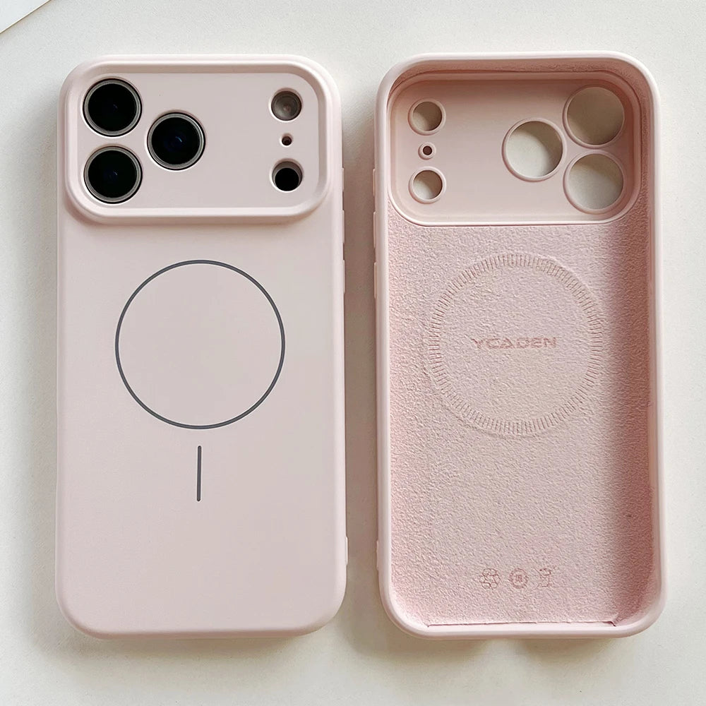 Original Magnetic Liquid Silicone Case Iphone 17 15 16 14 Pro Max Air Plus Magsafe Wireless Charge