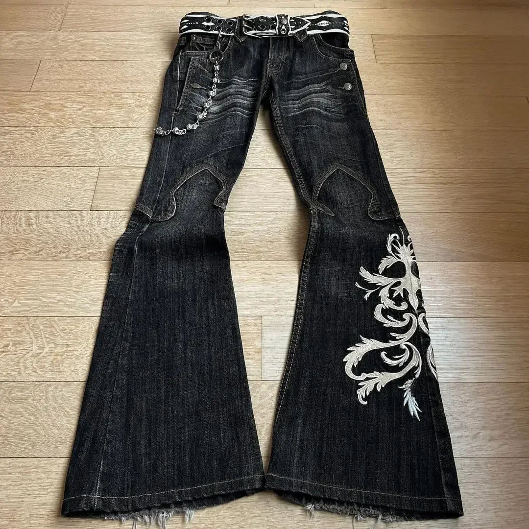 Y2K Wide Leg Baggy Jeans – Vintage Harajuku Streetwear Denim Pants