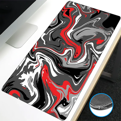 Large Mouse Pad Abstract Marble Fluid Art Design – Non-Slip Gaming Desk Mat