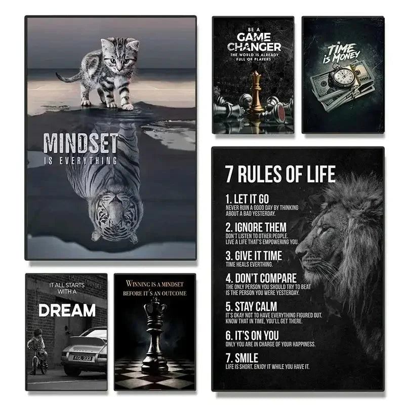 Motivational Quote Wall Art Poster – Inspirational Print for Office & Home Decor