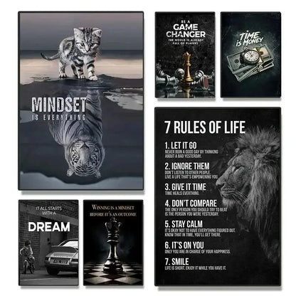 Motivational Quote Wall Art Poster – Inspirational Print for Office & Home Decor