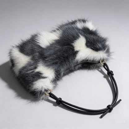 Fluffy Fur Shoulder Bag for Women – Luxury Handbag & Purse