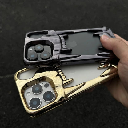 Skull Cut-Out Electroplated iPhone Case – iPhone 11 to 17 Series