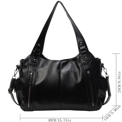 Women's Vintage Large Capacity Leather Tote Bag