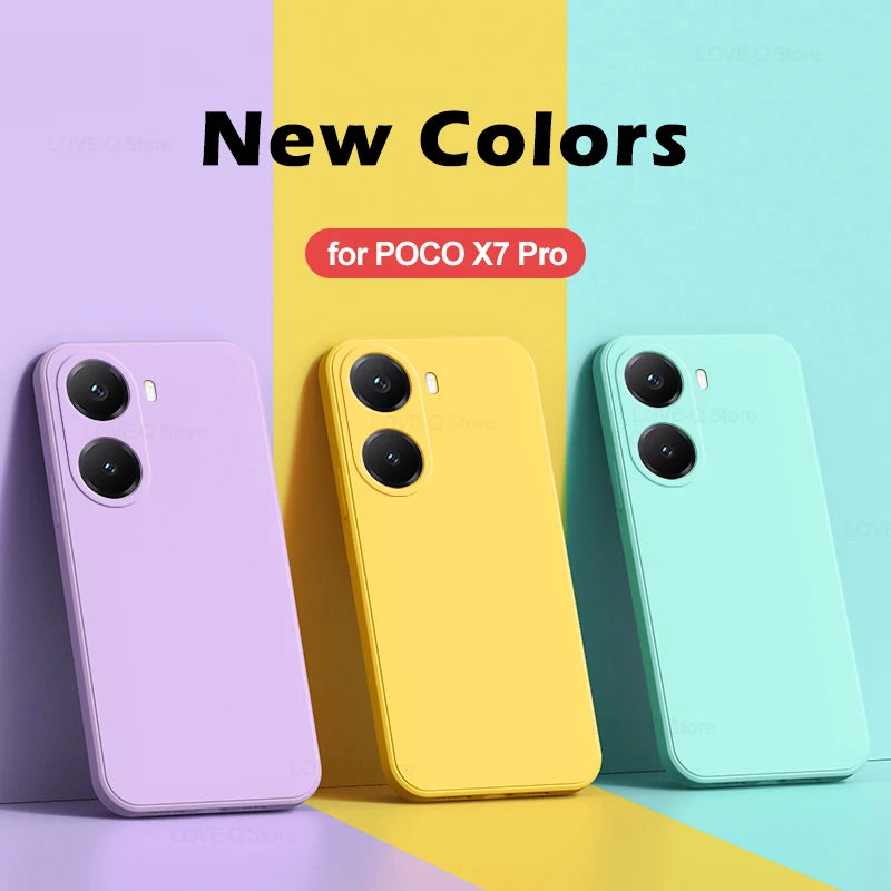 Poco X7 / X7 Pro Case – Liquid Silicone Shockproof Cover