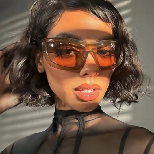 Cat Eye Sunglasses Women Men Y2K Retro Rectangle Shades