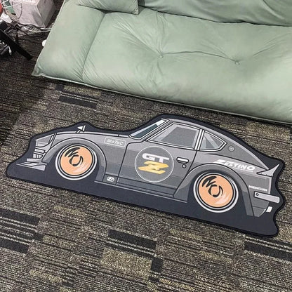 JDM Car Shaped Rug – Non-Slip Decorative Floor Mat for Bedroom & Living Room