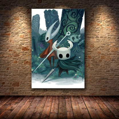 Hollow Knight Hornet Canvas Poster – Video Game Wall Art Print
