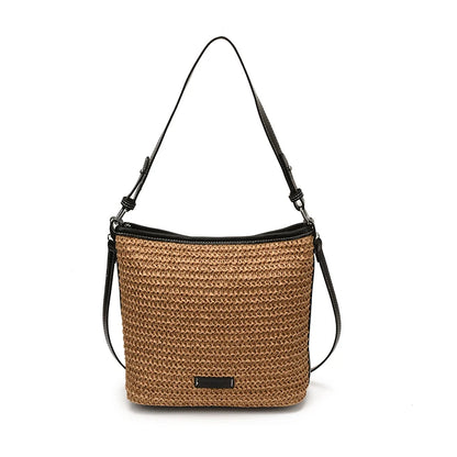 Raffia Crochet Straw Crossbody Bag for Women