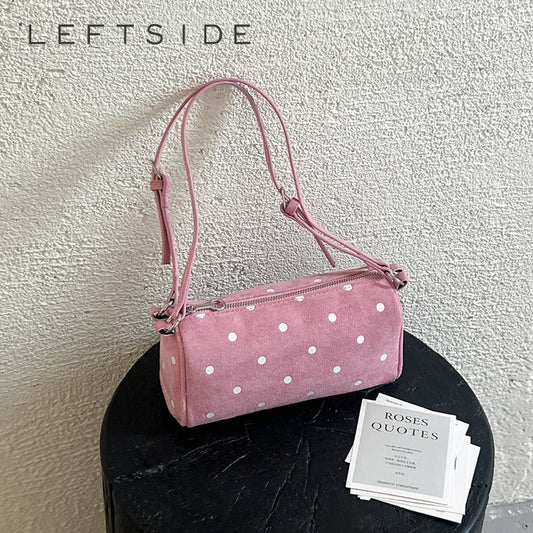 Polka Dot Shoulder Bag for Women – Retro Cute Underarm Purse