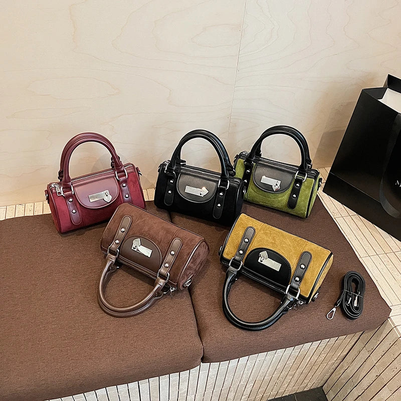 Vintage Small Faux Suede Shoulder Bags