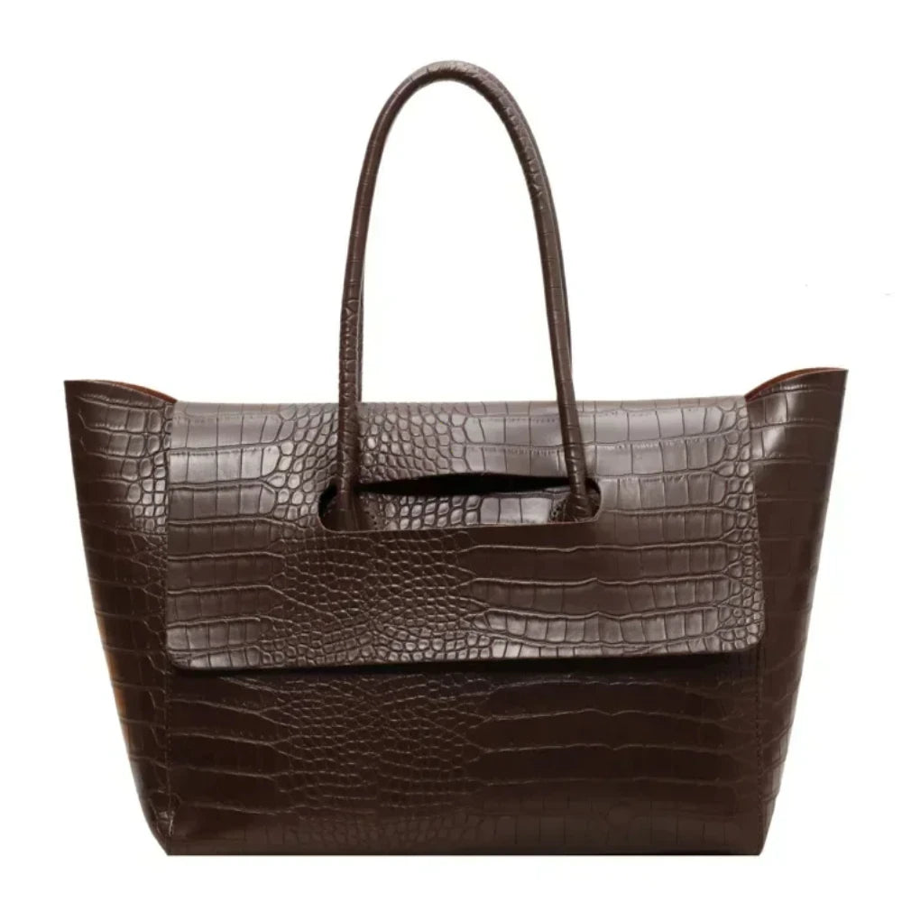 Luxury Crocodile Pattern Women Handbag With Short Handle