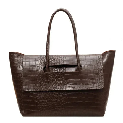 Luxury Crocodile Pattern Women Handbag With Short Handle