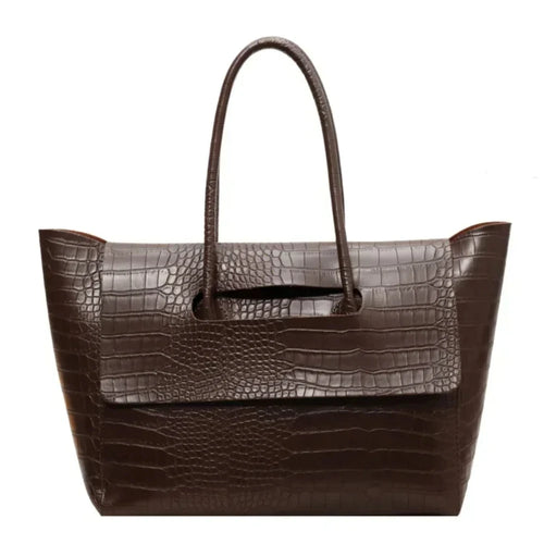 Luxury Crocodile Pattern Women Handbag With Short Handle