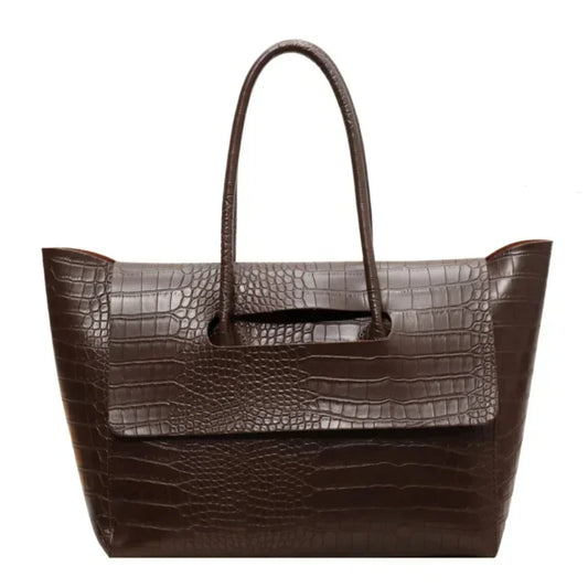 Luxury Crocodile Pattern Women Handbag With Short Handle